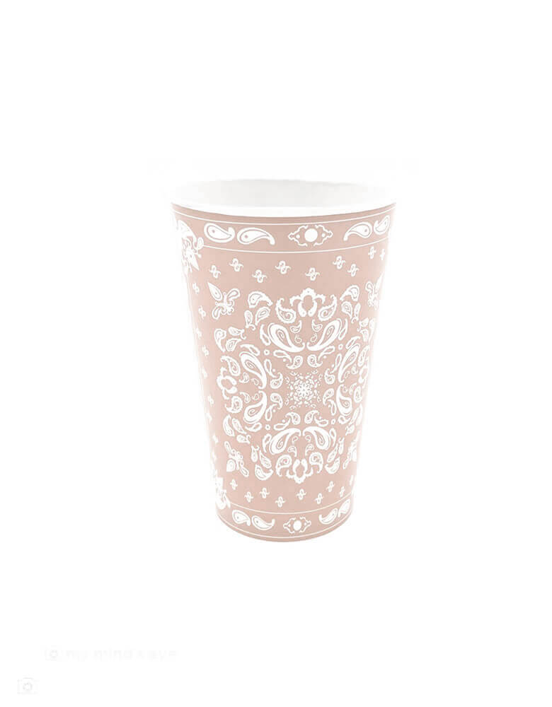 Dusty Champagne Bandana Cups (Set of 8)