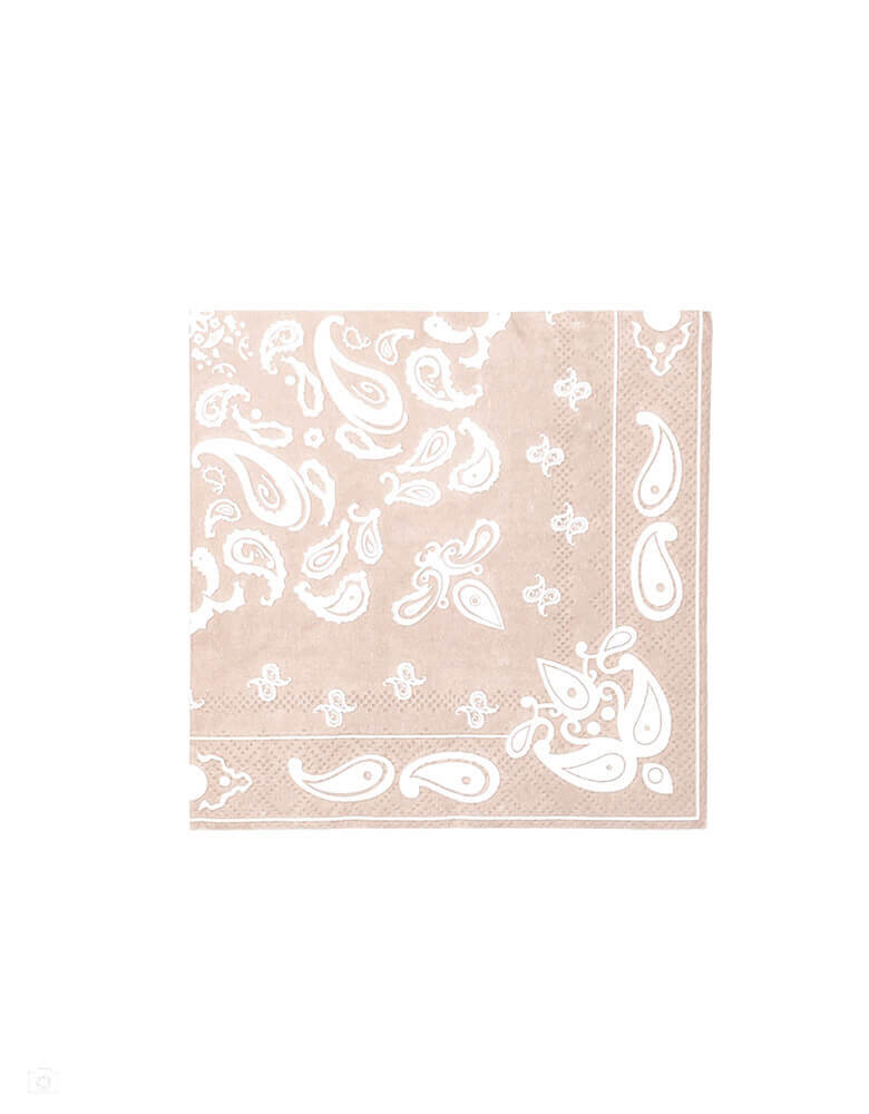 Dusty Champagne Bandana Small Napkins (Set of 20)