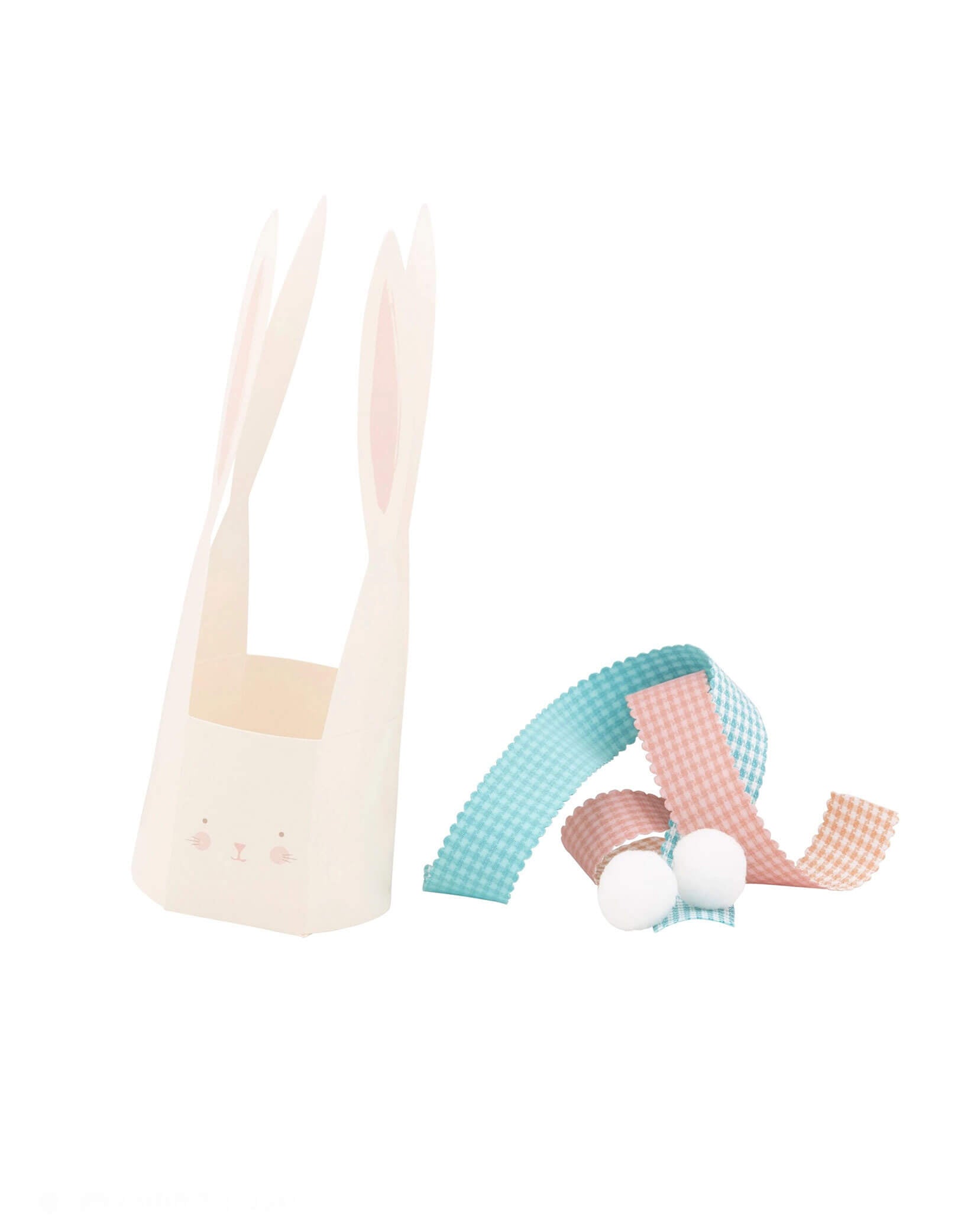 Momo Party's 8" x 7" Bunny Treat Box by My Mind's Eye. Comes in 10 paper boxes,  ideal for holding goodies for kids, these boxes bring a fun element to your Easter celebrations. 