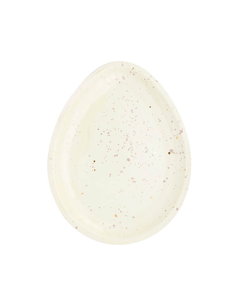 Momo Party's 7" x 9" Easter Egg Plate Set by My Mind's Eye. This playful set features speckled eggs in four colors, adding charm and whimsy to your table. Get your Easter celebration hopping with these quirky plates!