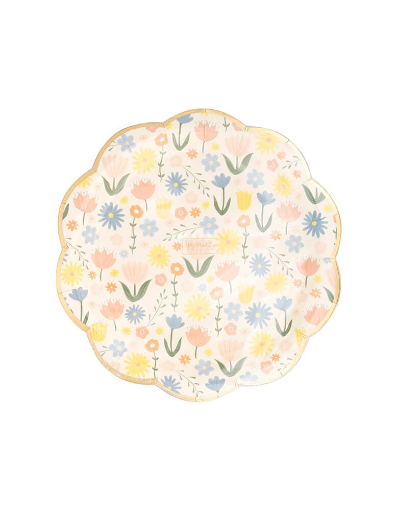 Momo Party's 9" x 9" Floral Plates by My Mind's Eye. Serve up some spring with these playful pastel floral plates. Perfect for adding a pop of color to your table, this plate is sure to bring a touch of whimsy to any meal. Brighten up your dining experience with this set of floral plates!