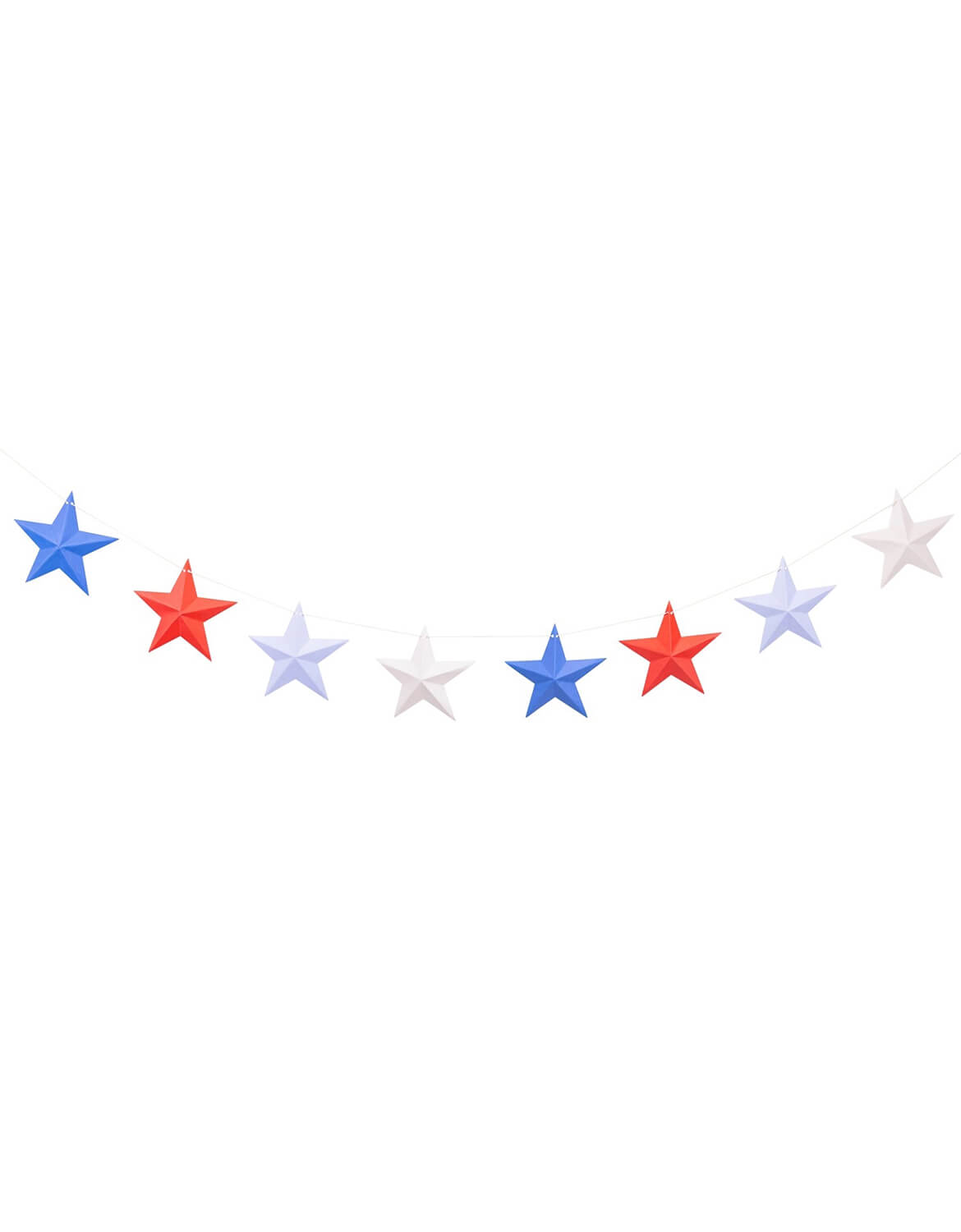 Momo Party's 6ft USA party banner of stars in red, blue, and white by My Mind's Eye on a white background.