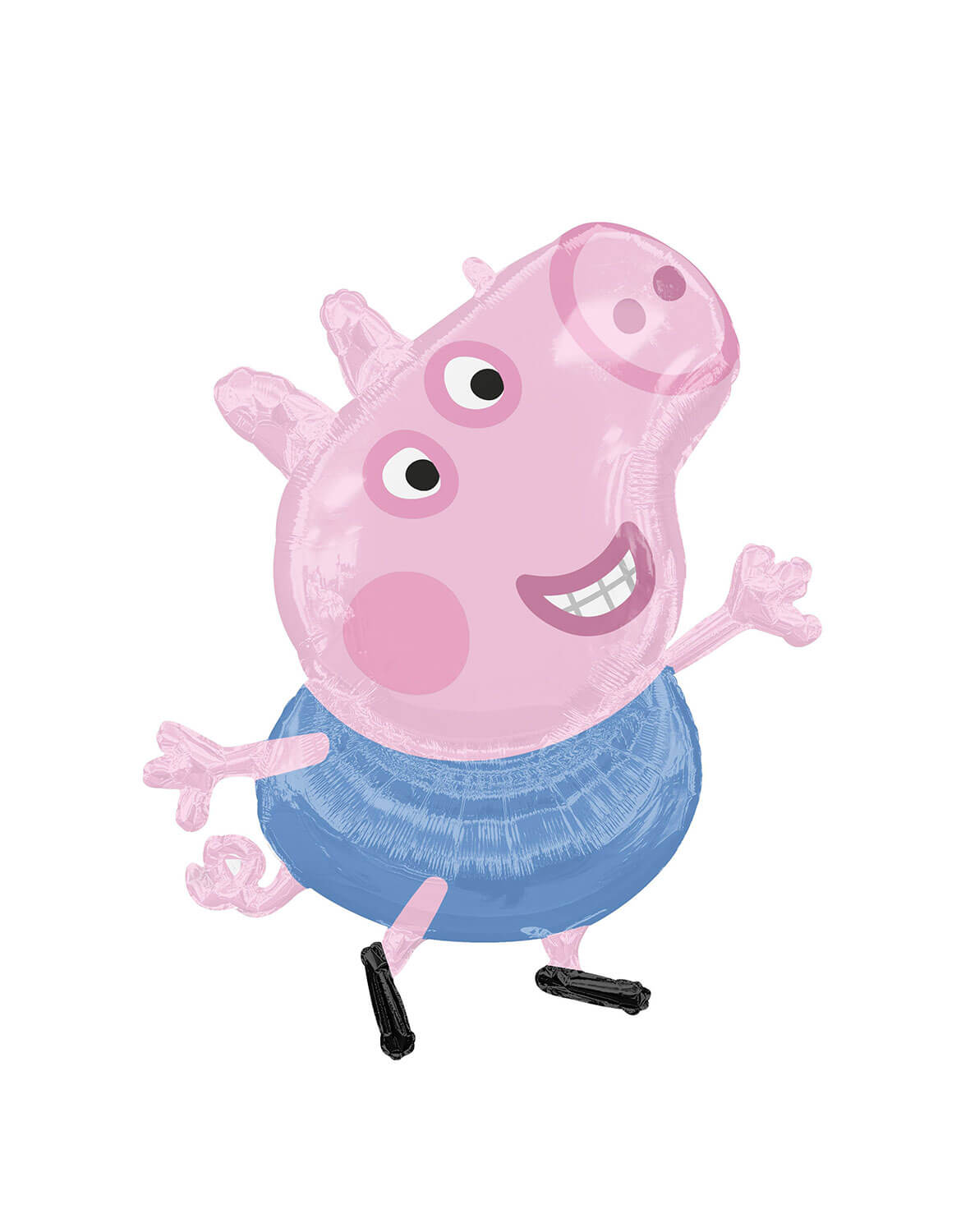Momo Party's 20" x 24" George Pig from Peppa Pig TV show Foil Mylar Balloon by Anagram Balloons against a white background.