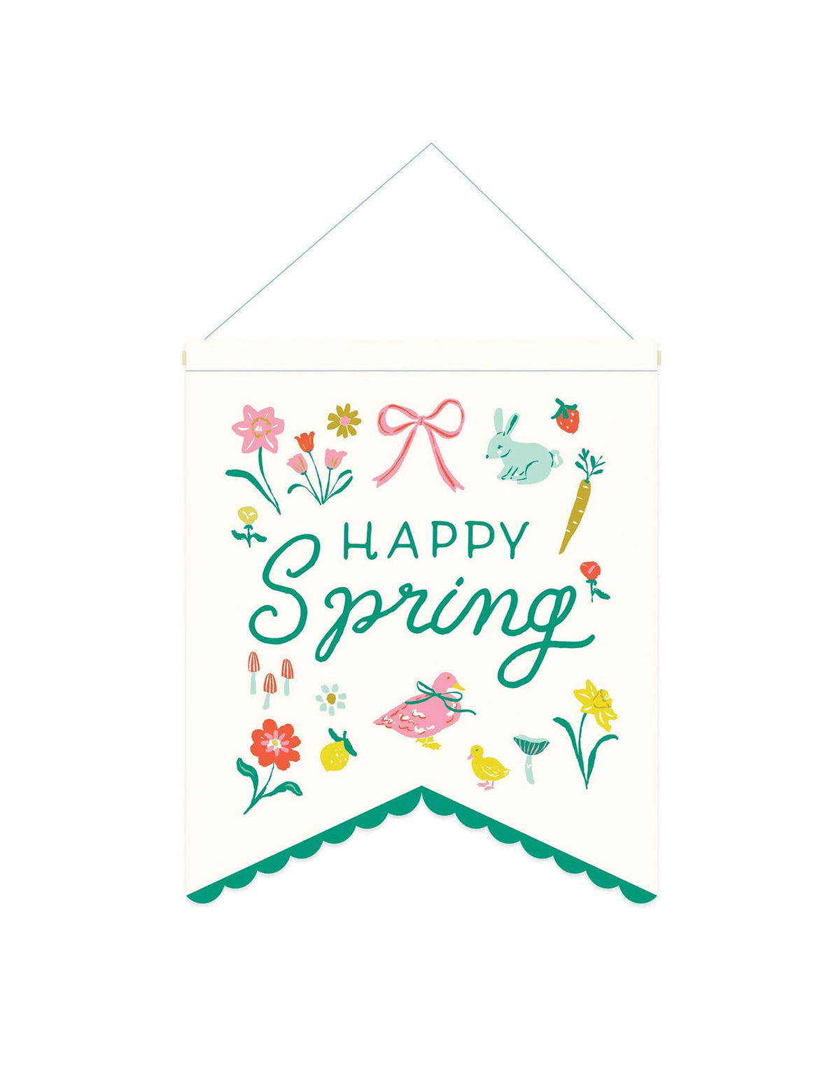 Happy Spring Canvas Banner