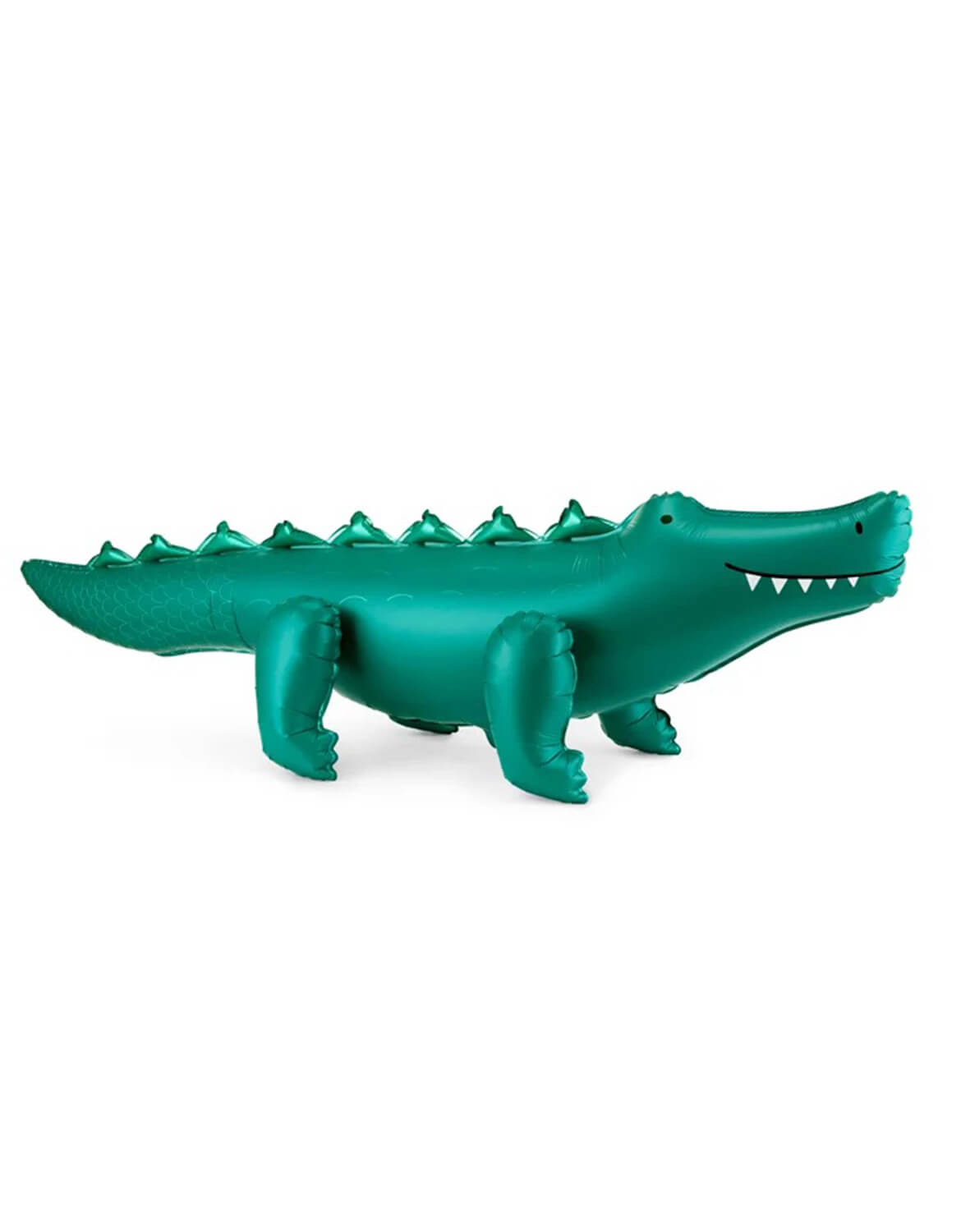 Momo Party's 50" Standing Crocodile Foil Mylar Balloon by Party Deco on a white background.