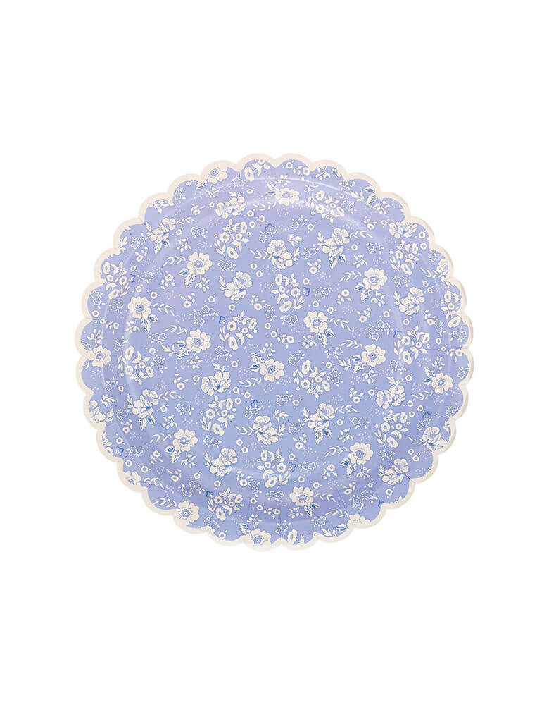 Momo Party's 9" Liberty Floral Lavender Paper Plates by My Mind's Eye. Perfect for Easter, tea parties, and garden parties, these stylish plates feature a classic floral design. Bring the springtime vibes to any event with these charming paper plates.
