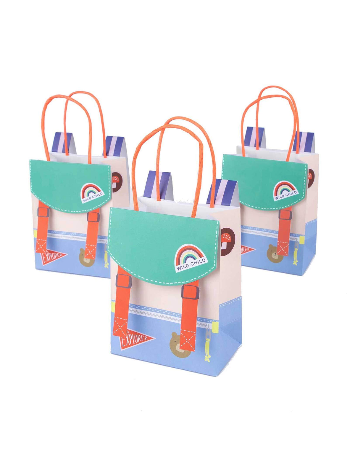 Camping Adventure Backpack Party Bags (Set of 8)