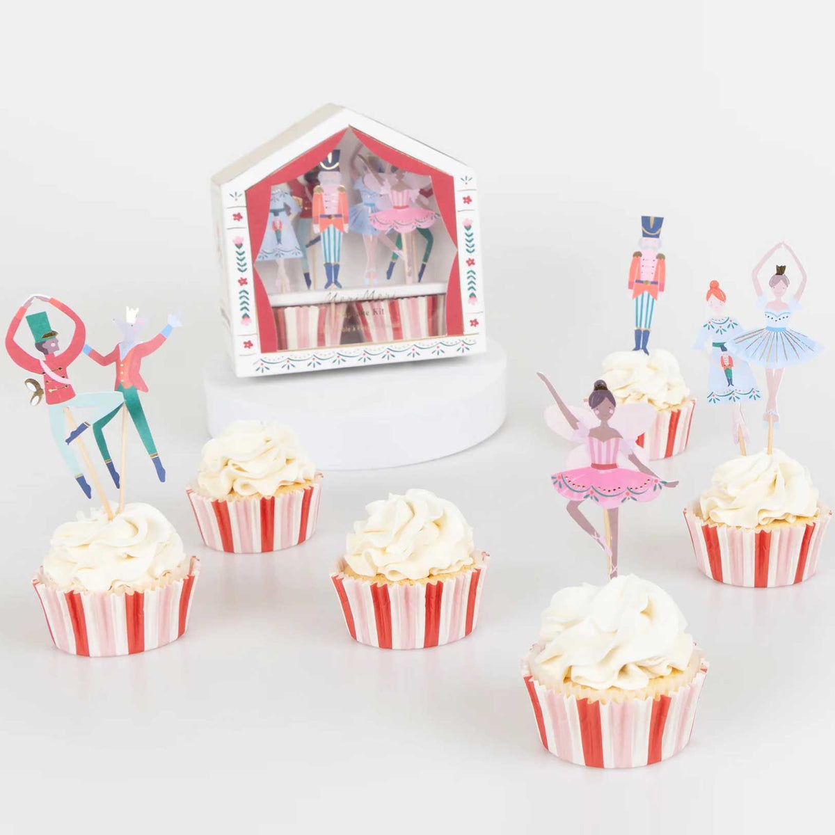Meri Meri Cupcake Kit Ballerina: 24 Pezzi Con Tulle E Lamina Oro