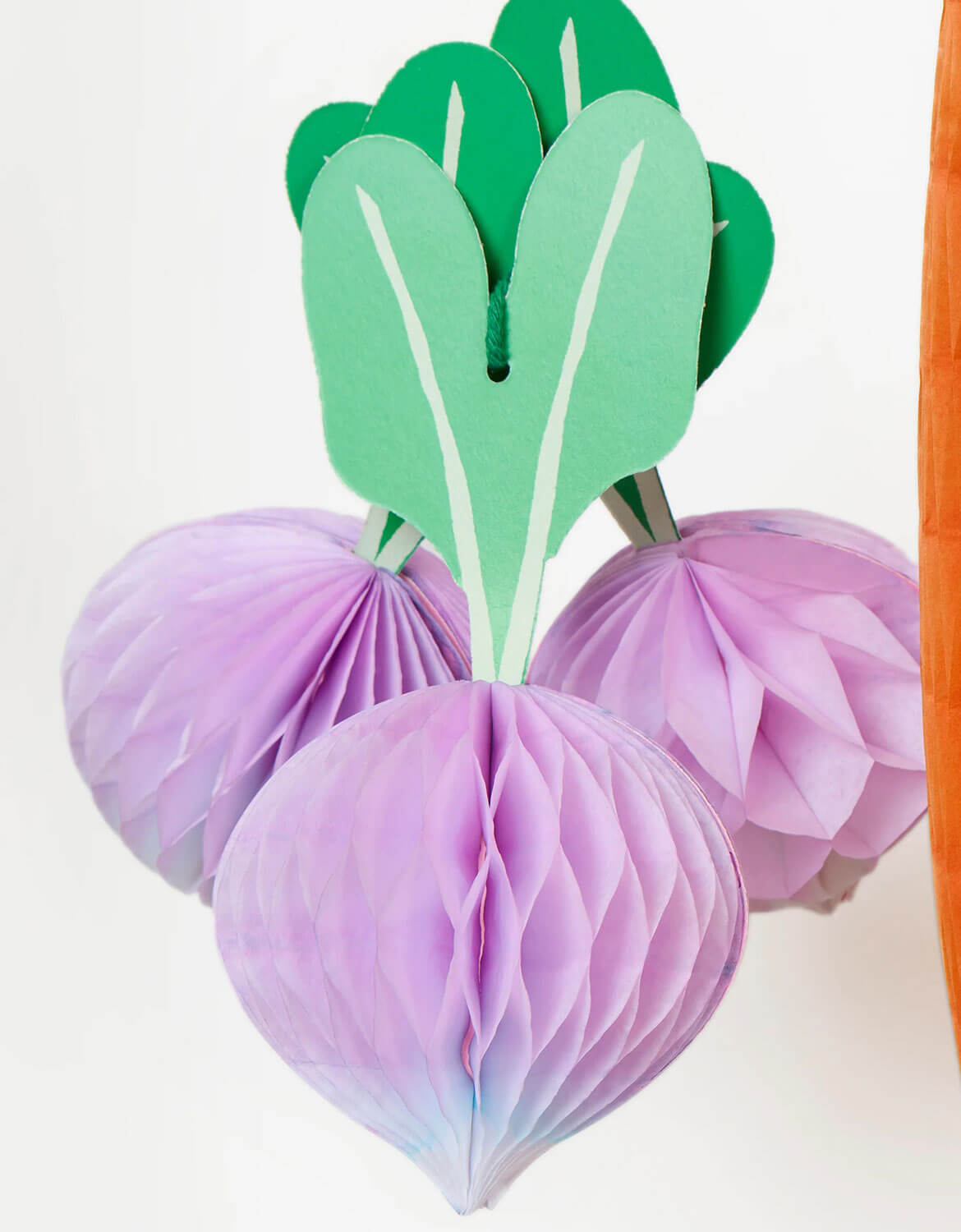 Giant Vegetable Honeycomb Decorations (Set of 10)