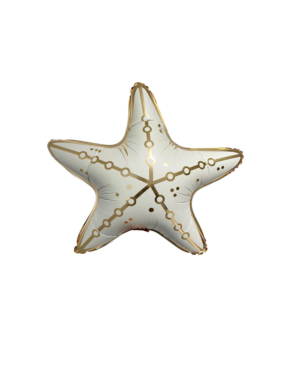 Momo Party's 26" x 28" Mermaid Party Star Fish Foil Balloon with gold accent on a white background.