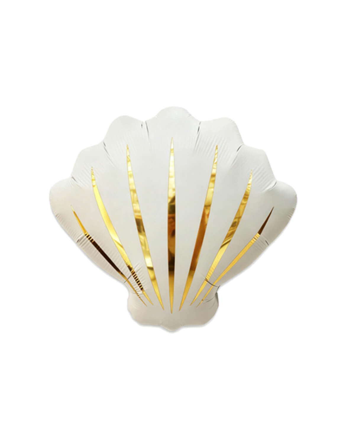 Momo Party's 24" White Shell Foil Balloon on a white background.