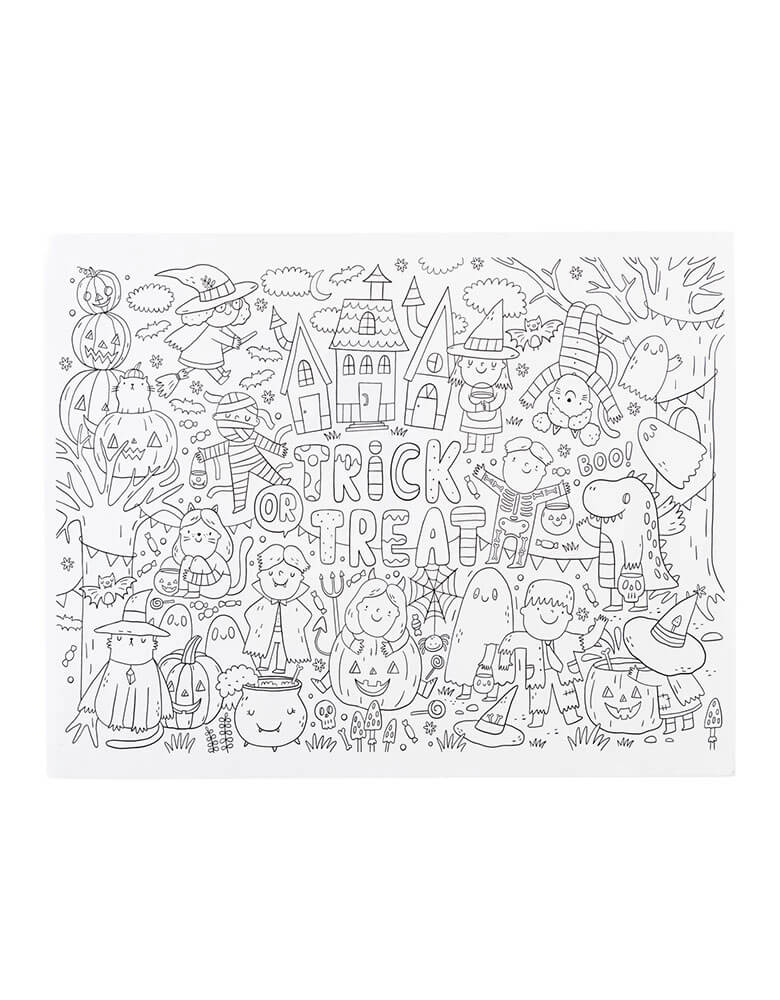 Halloween Coloring Paper Placemats (Set of 12)