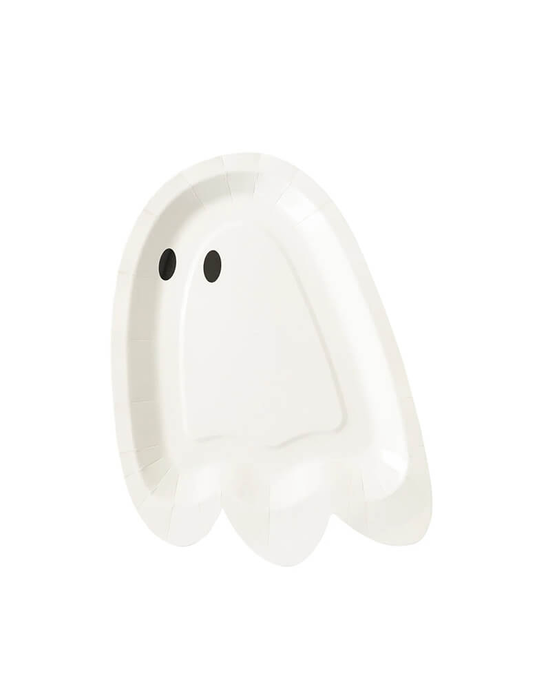 Hey Pumpkin Ghost Shaped Paper Plates (Set of 8)