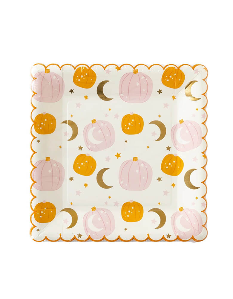 Star and Pumpkin Paper Plates (Set of 8)