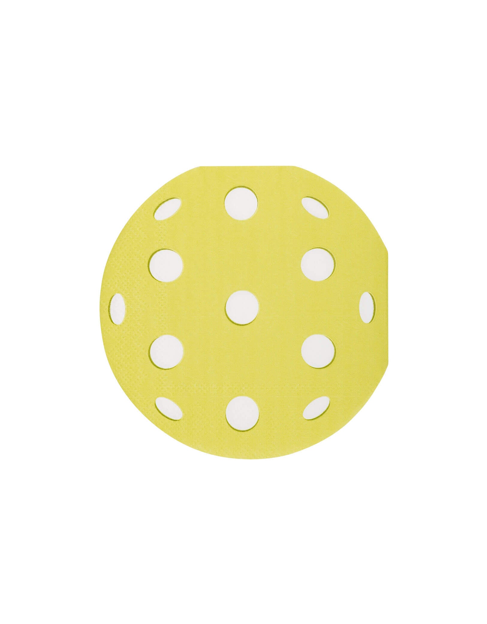 Momo Party's 5" x 5" Pickleball Shaped Paper Small Napkin by My Mind's Eye on a white background.