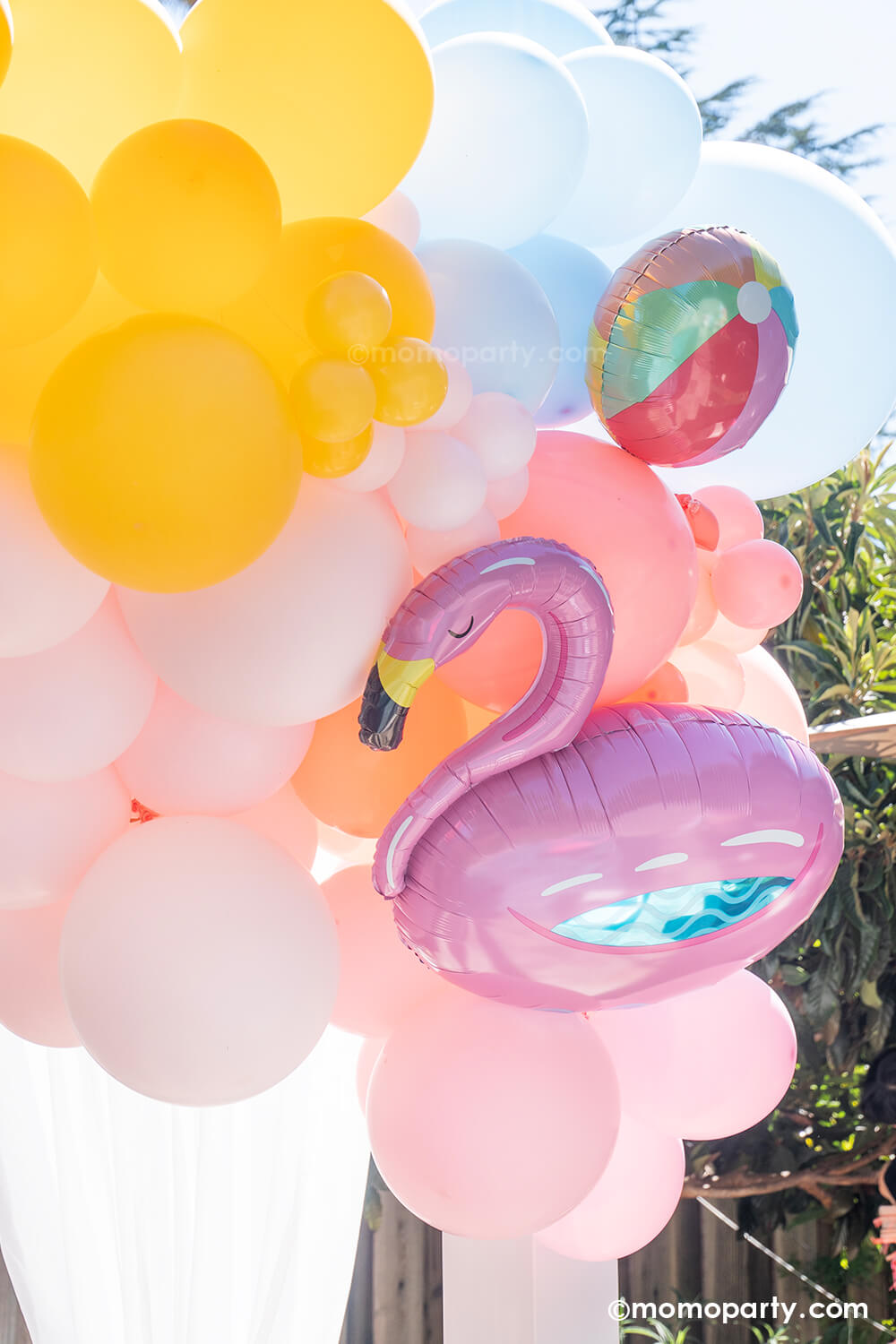Pool Party Flamingo Shaped Foil Balloon