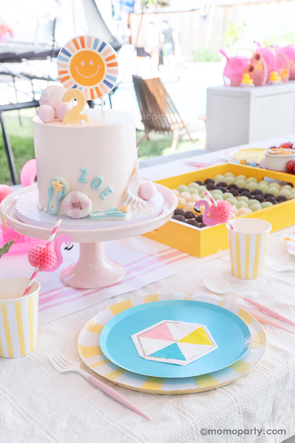 Smiley Sun Shaped Cake Candle