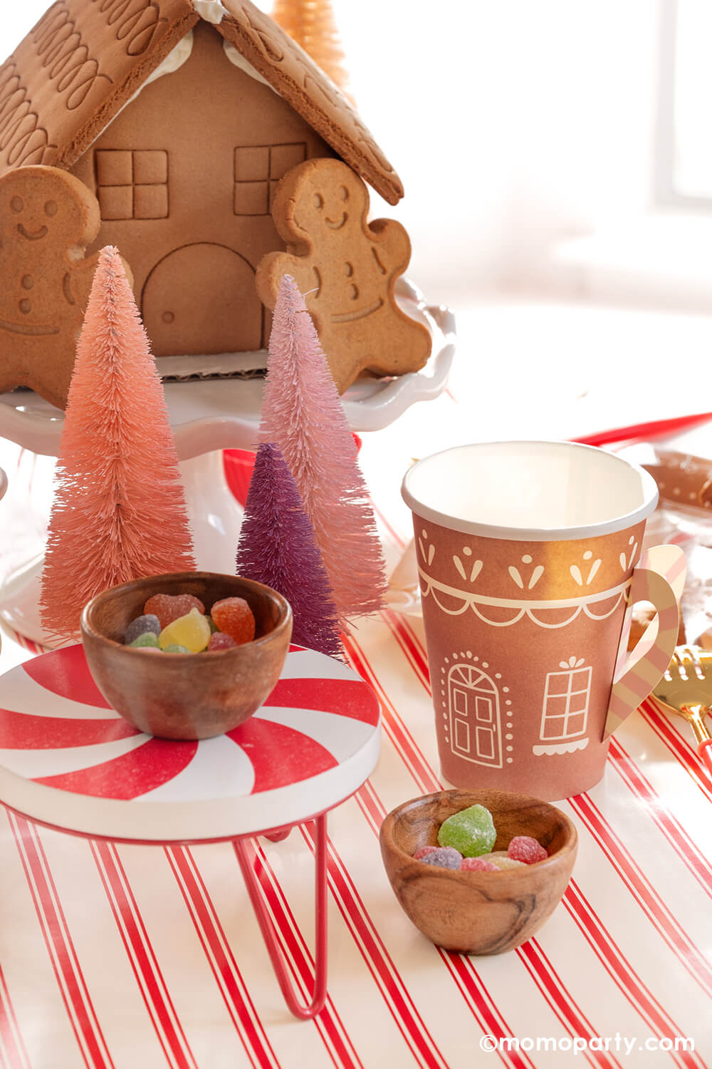 Gingerbread House Paper Party Cup with Handle