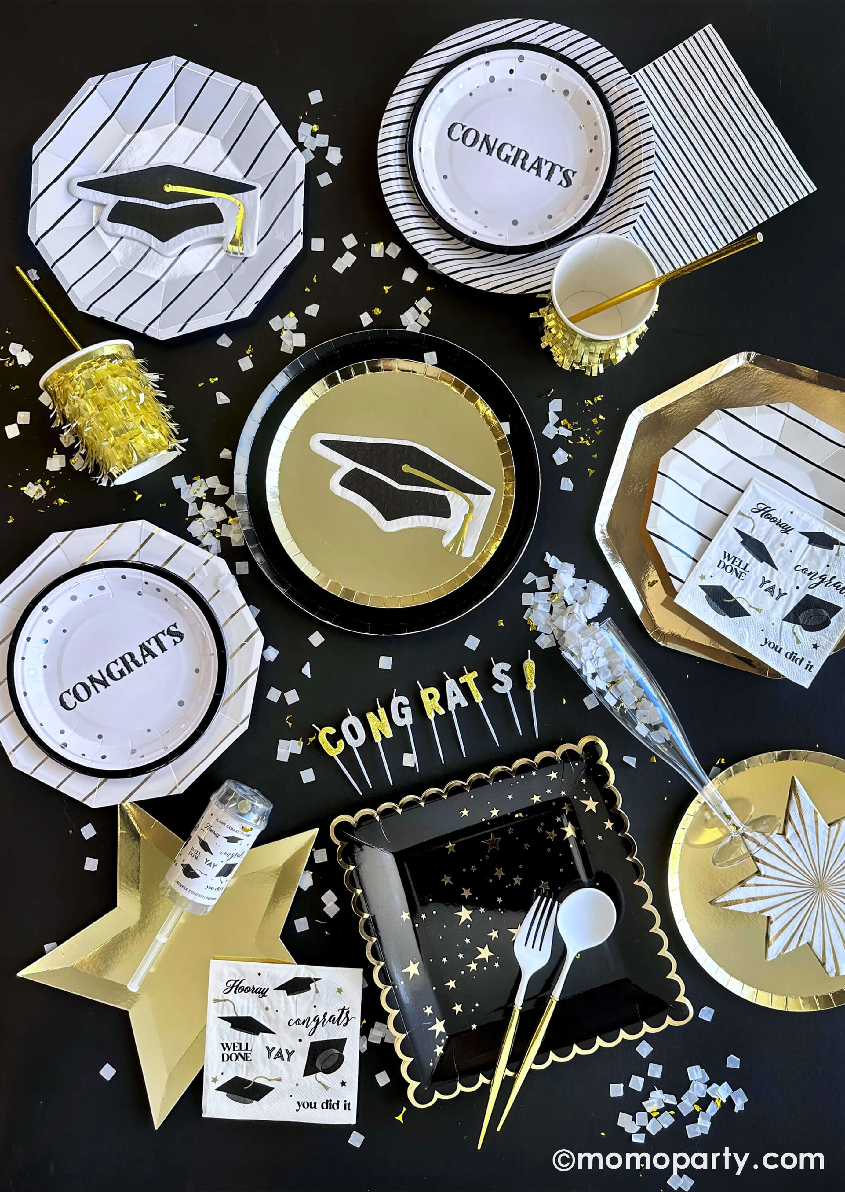 Gold Stripe Star Napkins