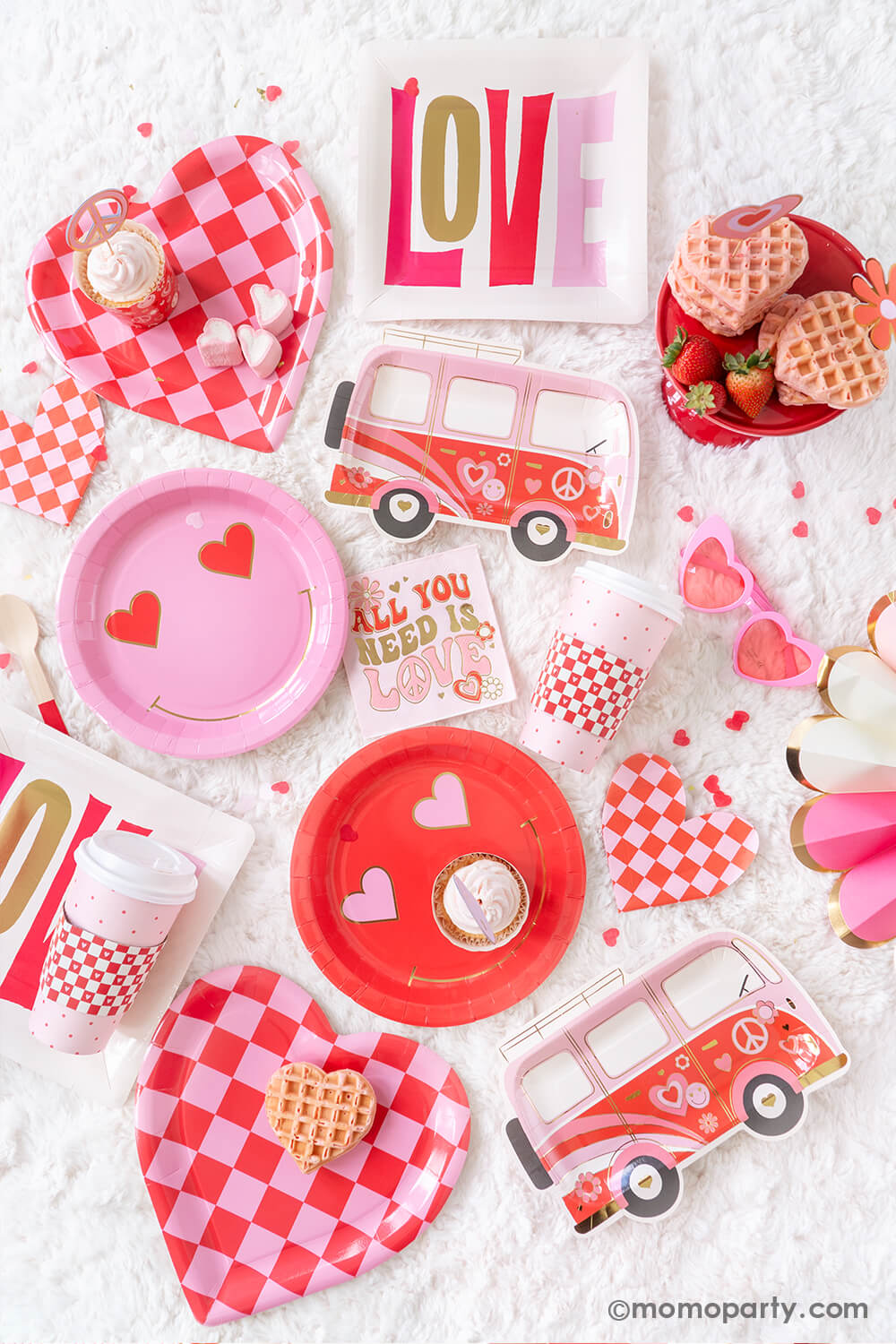 Heart Shaped Paper Napkins - Postbox Party