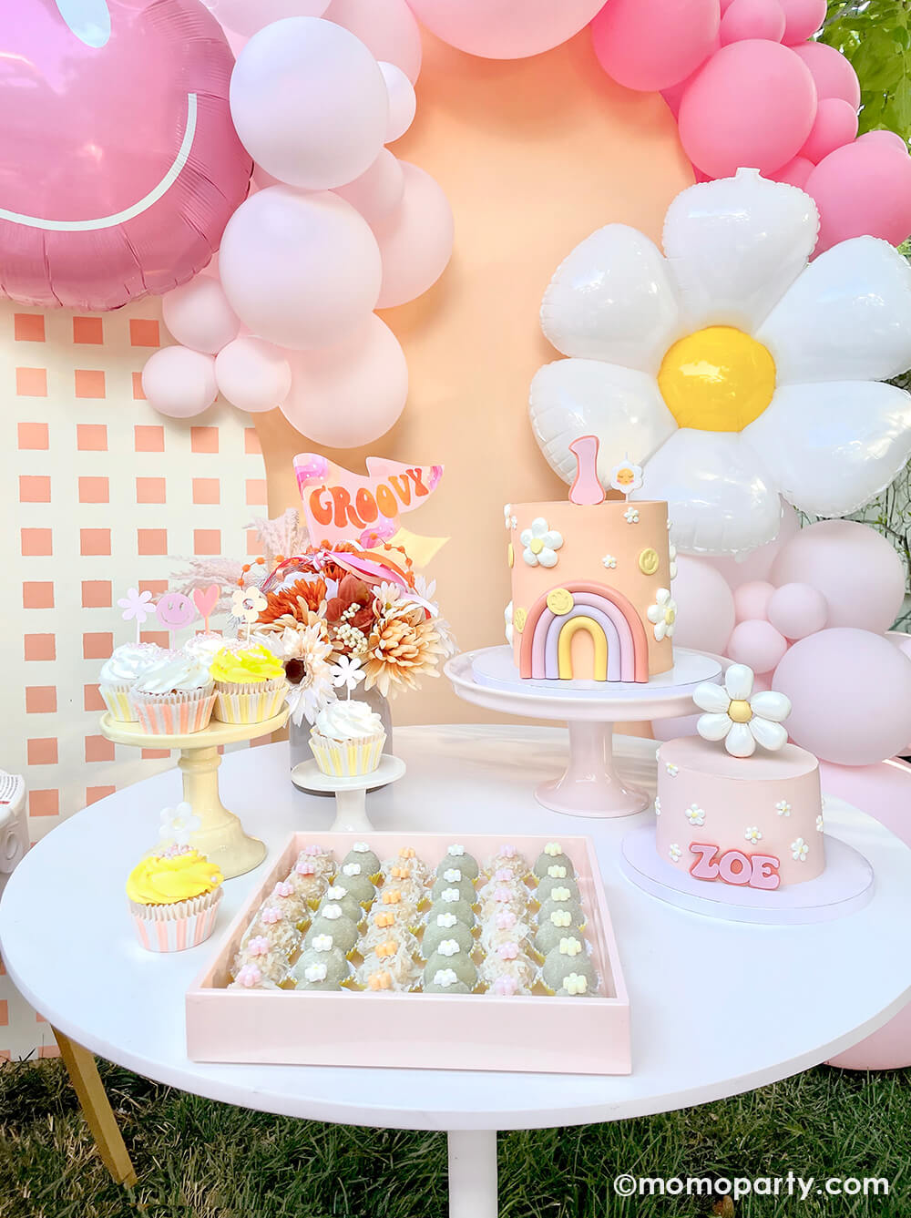 Daisy Foil Mylar Balloon
