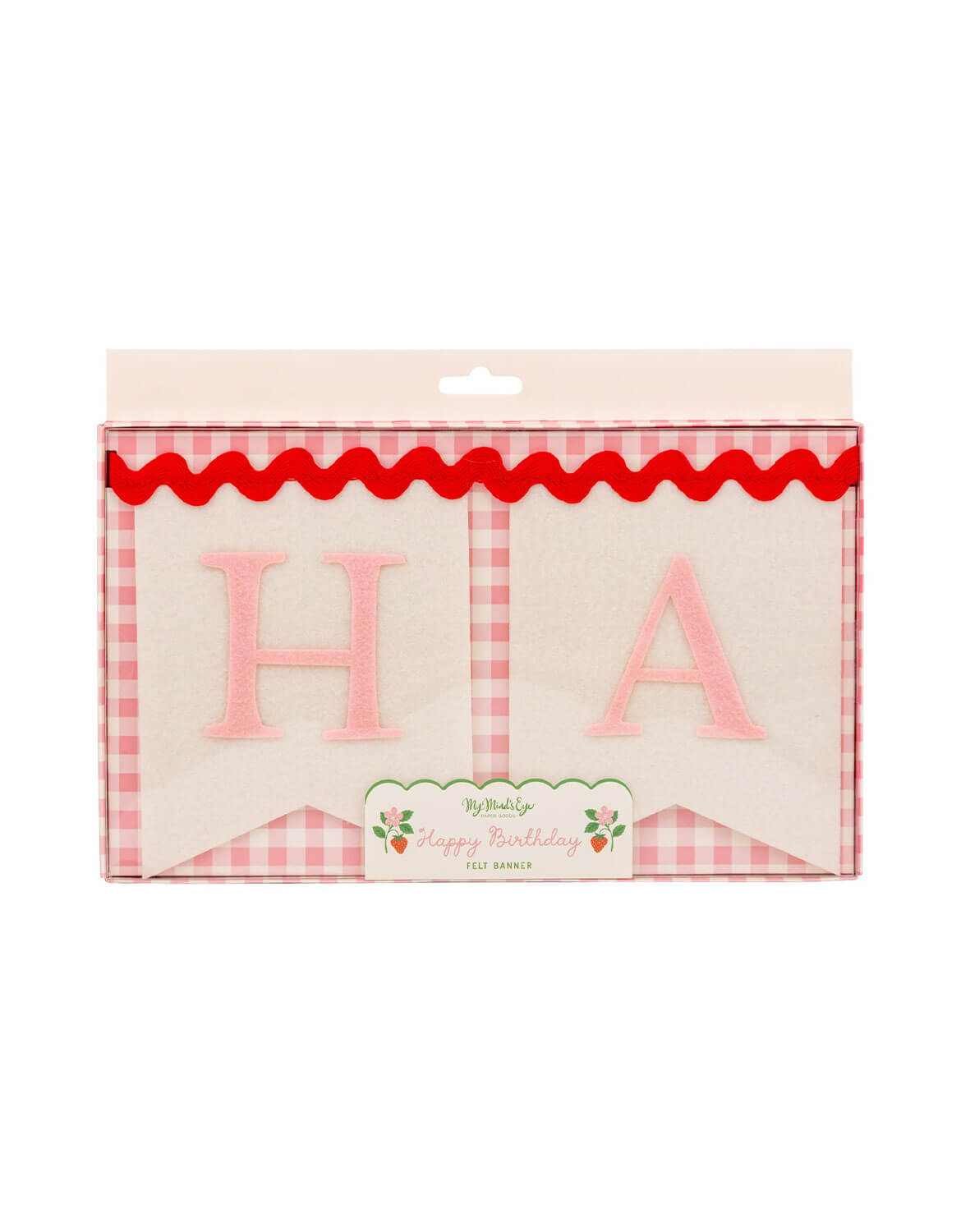 Pink Happy Birthday Felt Banner