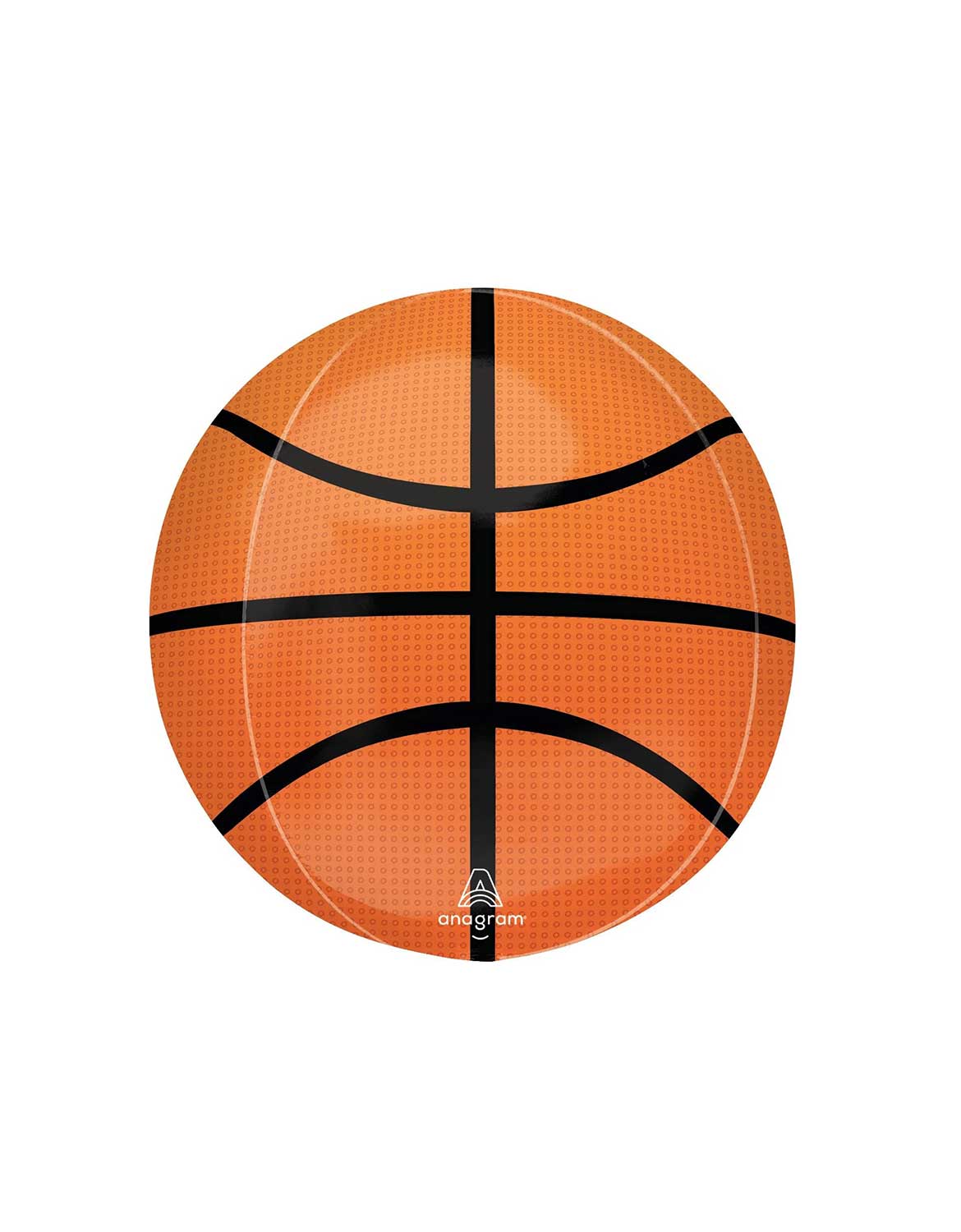 Momo Party's 16" Basketball Orbz Shaped Foil Balloon by Anagram Balloons against a white background.