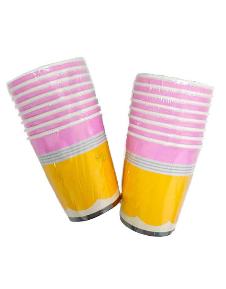 Momo Party's Pencil Paper Cups by Kailo Chic. Make school days special with these adorable Pencil Paper Cups