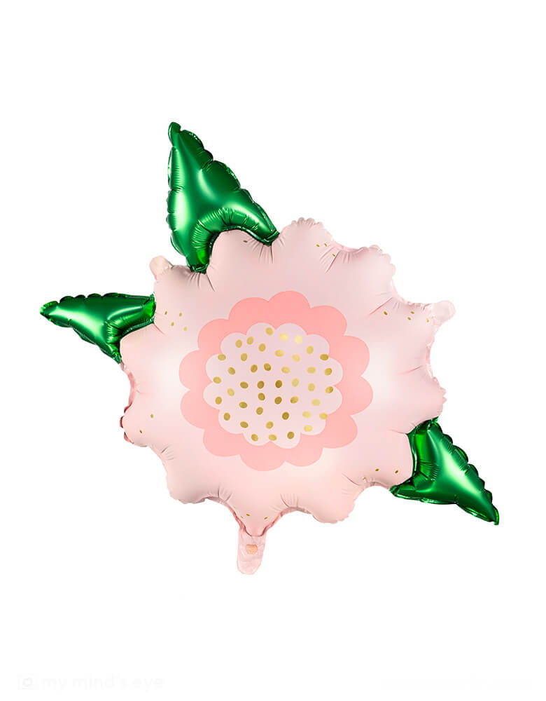 Momo Party's 23" x 19" pink flower foil mylar balloon by Party Deco. In a beautiful light pink color, this flower shaped balloon is perfect for a spring gathering, garden party or Mother's Day celebration.