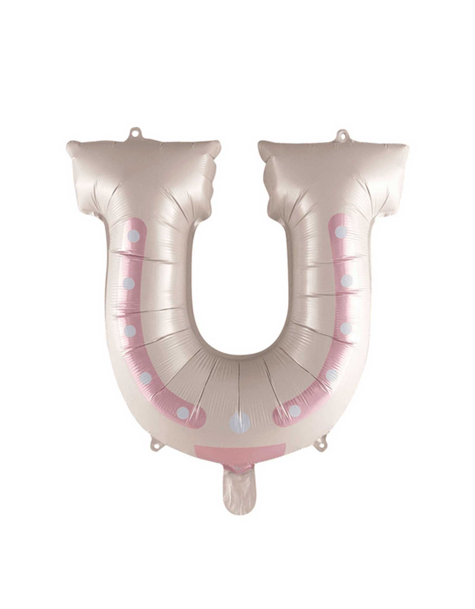Momo Party's 19.3" x 23.2" Pink Horseshoe Shaped Foil Balloon.  Its playful cowgirl vibe make it the perfect decoration for parties, bringing fun and festive spirit to your western themed event. This balloon includes a self-sealing valve, preventing the gas from escaping after it's inflated. The balloon can be inflated with helium to float or with a balloon air inflator.