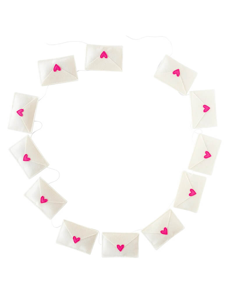 Momo Party's 6 ft Puffy Felt Love Envelope Banner by My Mind's Eye. With its puffy felt envelopes and festive hearts, it's a great addition to your Valentine's Party decoration, it's also a charming way of showing your love-letter-lovin' side!