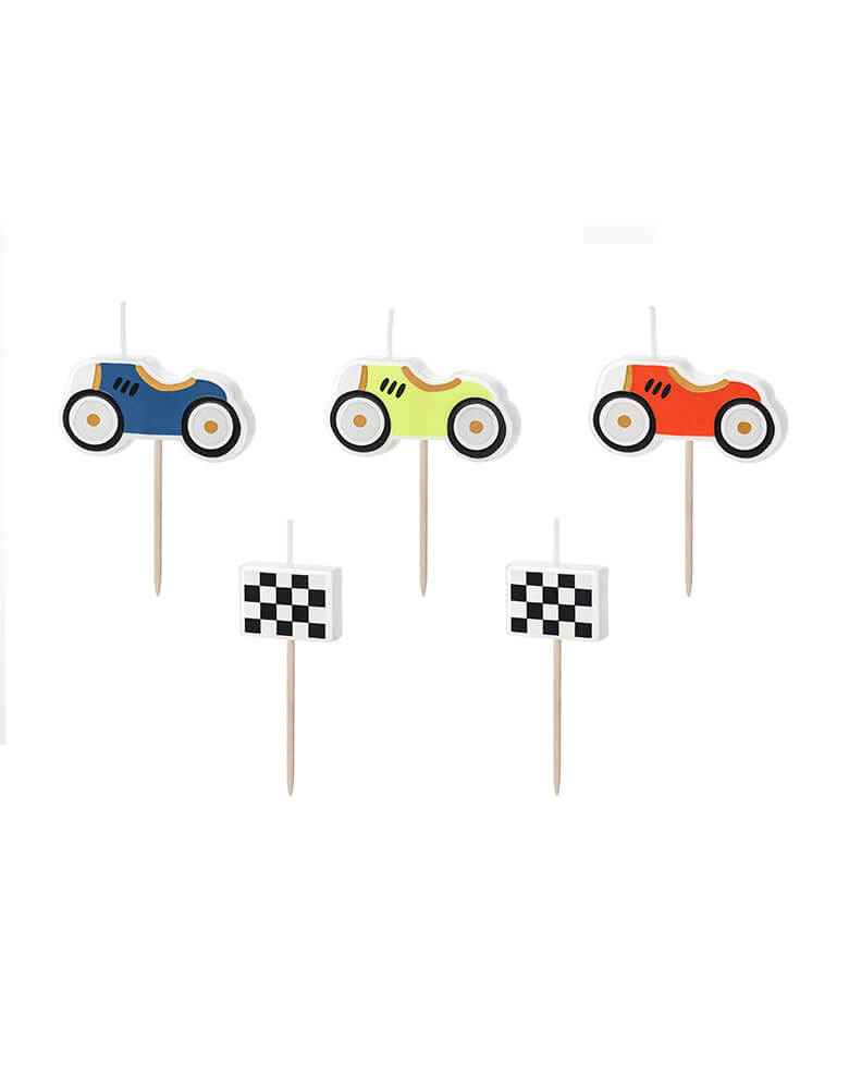 Race Car Birthday Candle Set