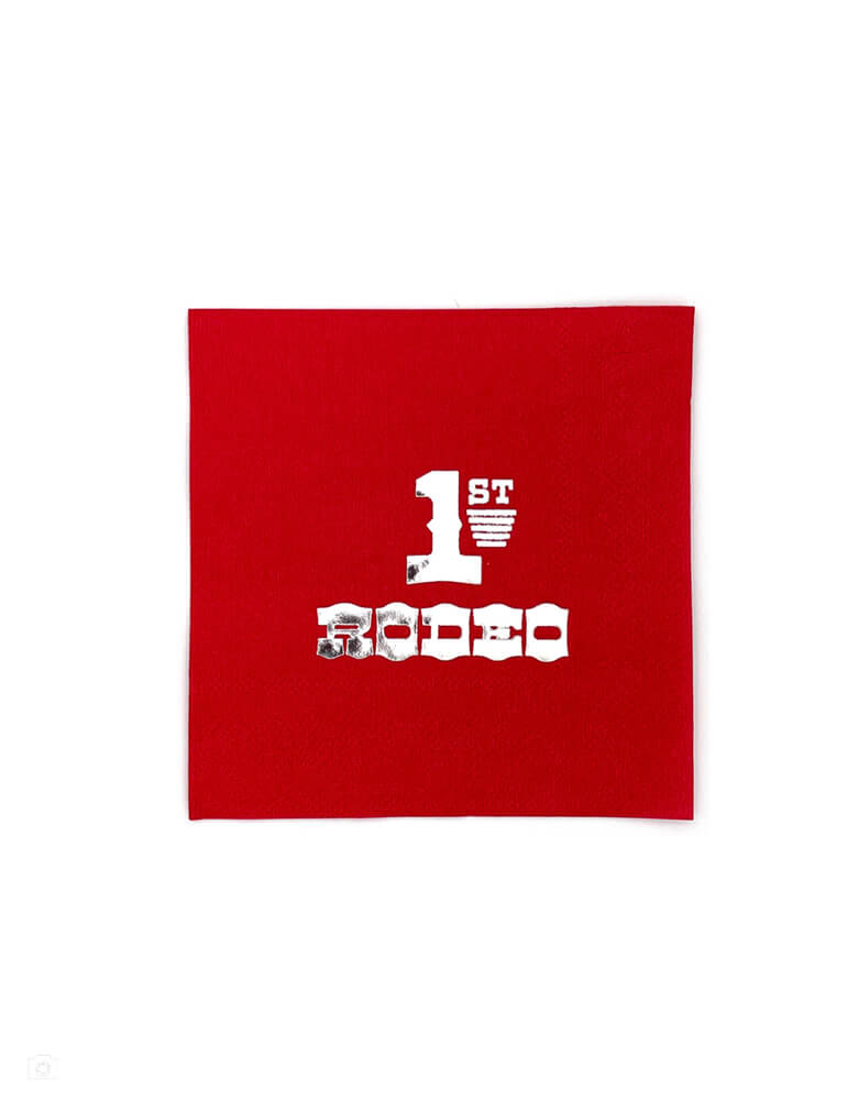 Red 1st Rodeo Small Napkins (Set of 20)