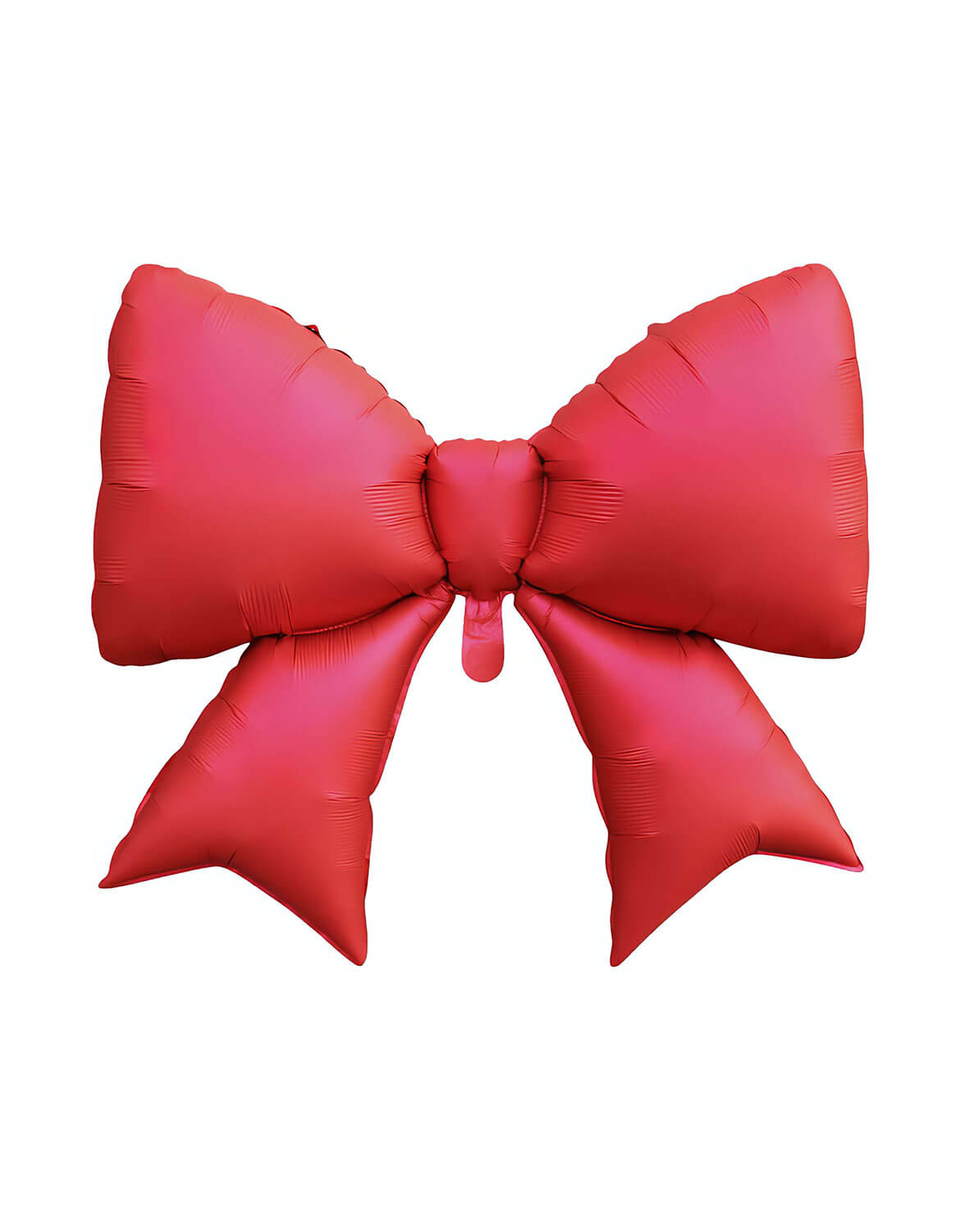 Momo Party's 38" red bow shaped foil balloon in matte finish against a white background.