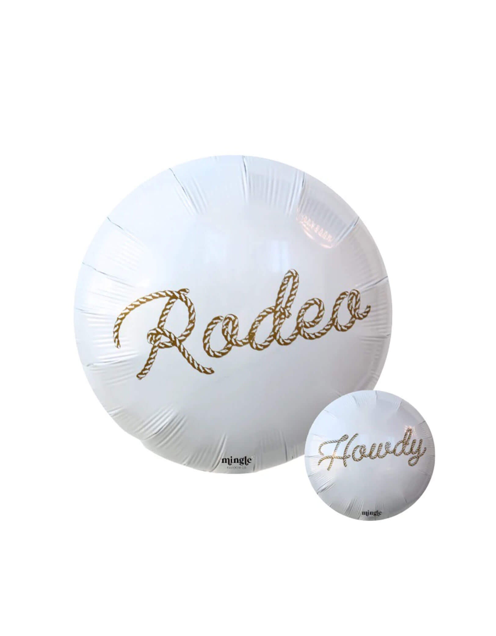 Momo Party's 18" Junior Rodeo Brown Script Foil Balloon by Mingle Balloon Co. Let this junior rodeo brown script foil balloon be your trusty steed as you float away to the ultimate party. This double-sided balloon features a self-sealing valve to keep the fun from escaping, and can be filled with helium for a floaty good time or with a balloon air inflator. Giddy up and lasso one for your next rodeo or wild west themed event!