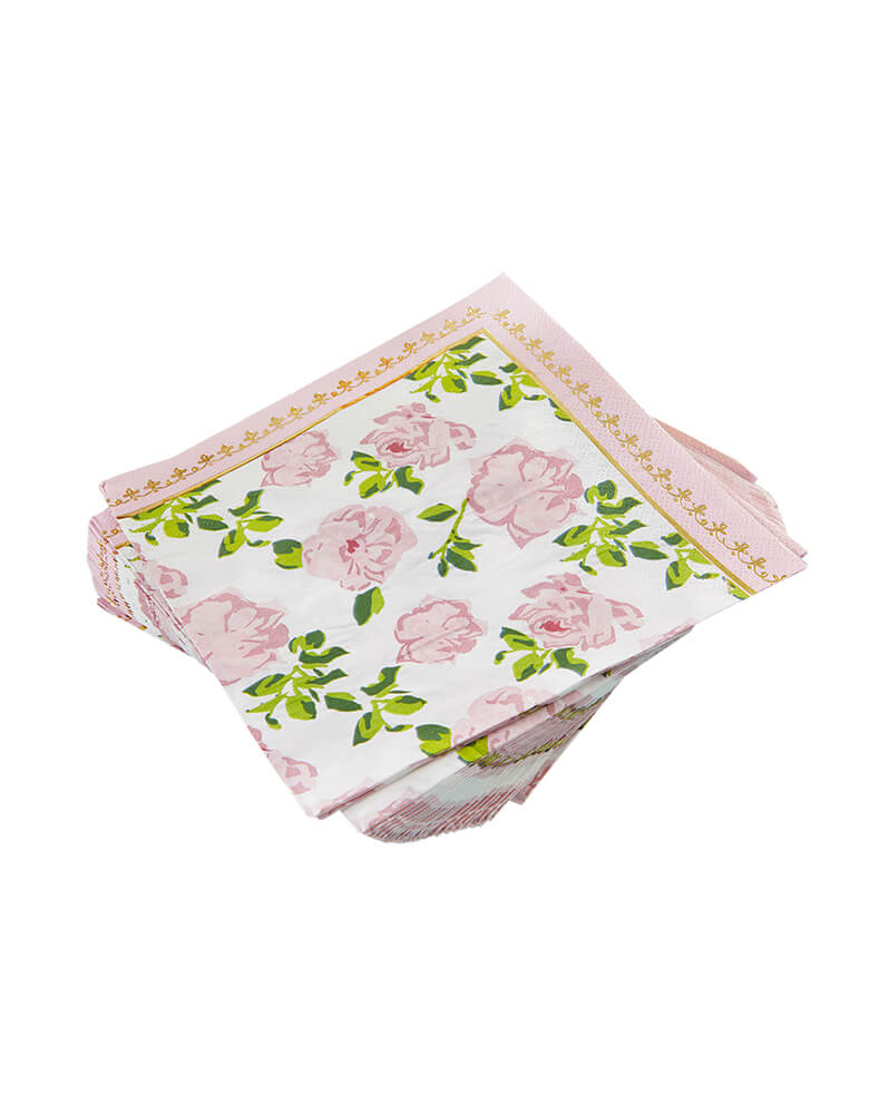 Momo Paryt's Tea Time Whimsy Paper Napkins - Pink by Kate Aspen