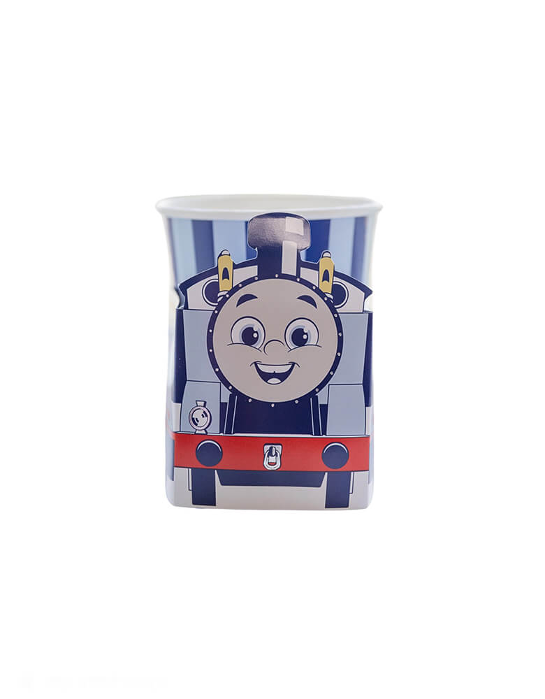 Momo Party's 9oz Thomas and Friends party cups by Bonjour Fete. These 3D party cups are adorned with the lovable face of Thomas the Tank Engine™. They are sure to add a touch of fun to the festivities!