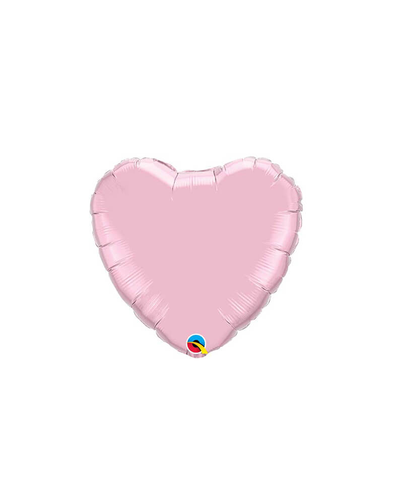 Qualatex 18" Junior Pastel Pink Heart Shaped Foil Balloon