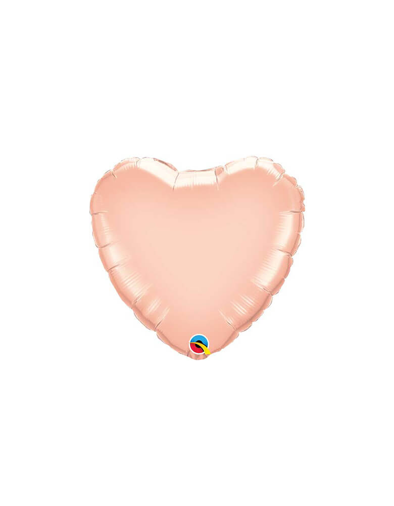 Qulatex 18" Junior Rose Gold Heart Shaped Foil Balloon