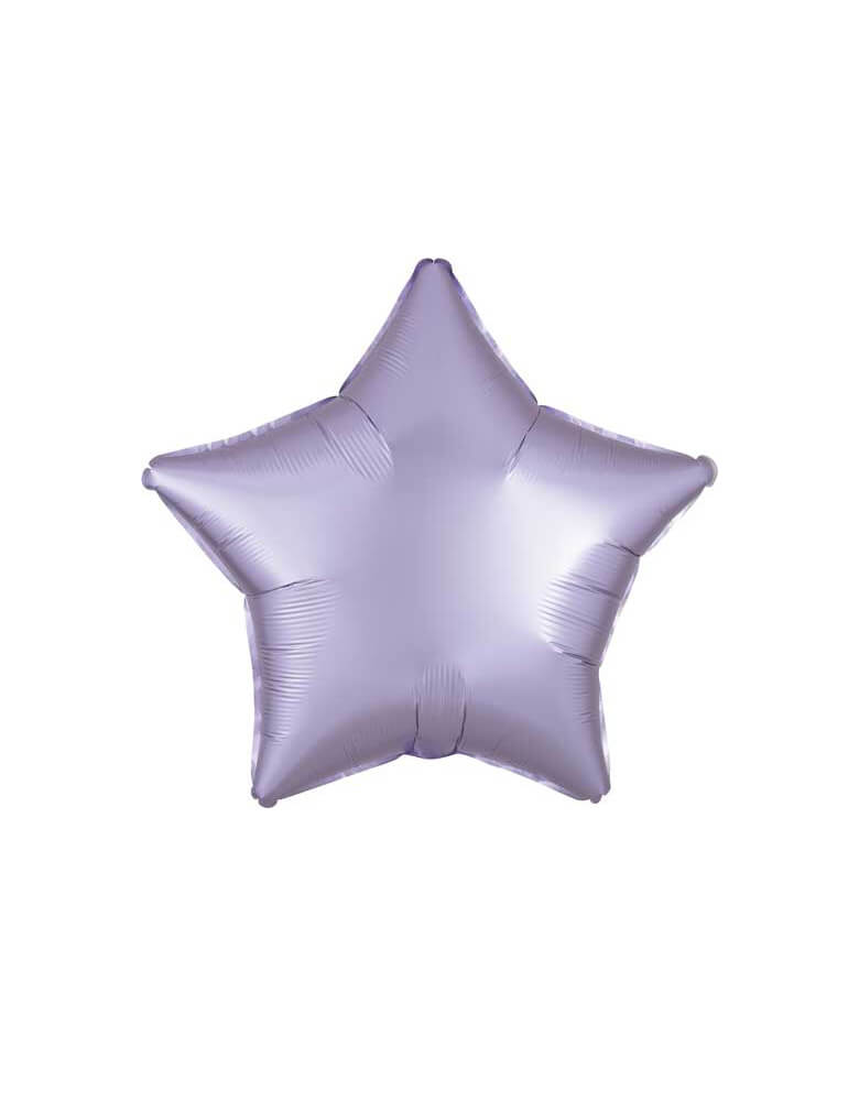 Junior Pastel Lilac Satin Luxe Star Shaped Foil Balloon