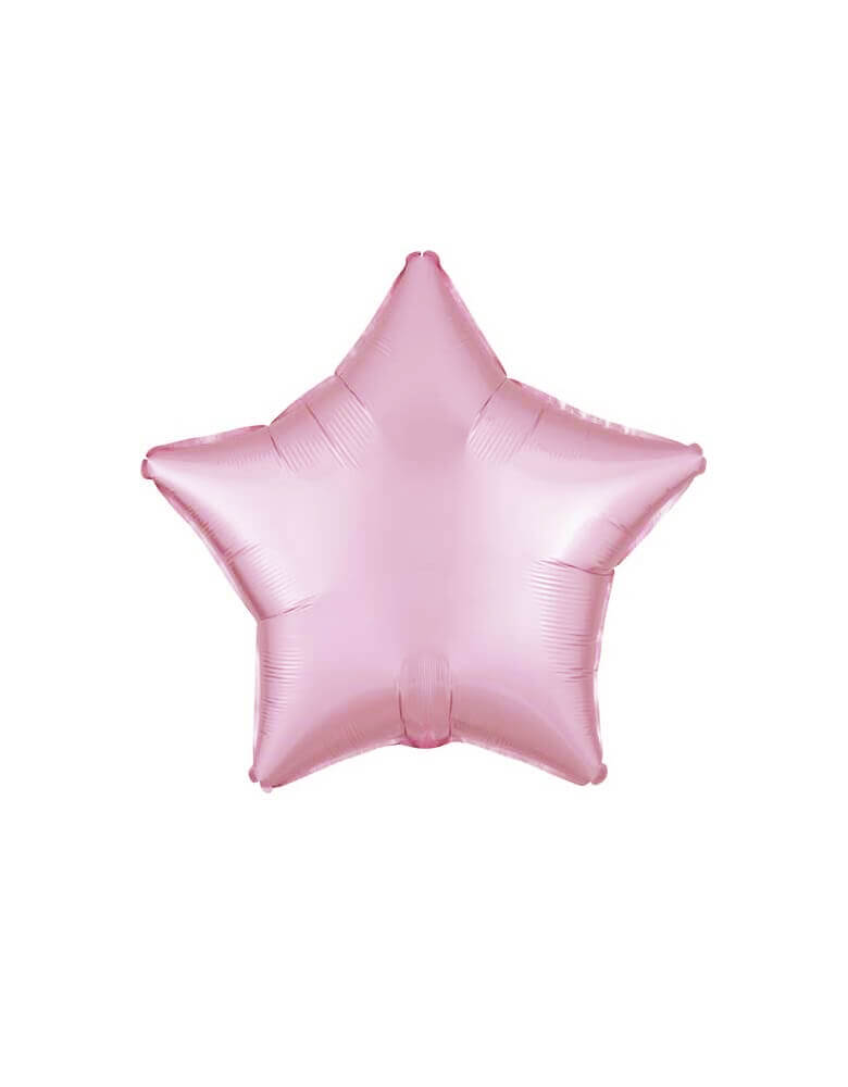Anagram 19" Junior Pastel Pink Satin Luxe Star Shaped Foil Balloon