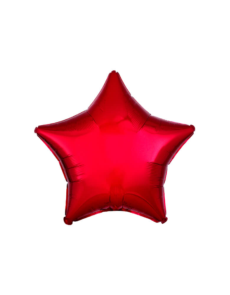 Anagram Balloon - 30584 19" Junior Metallic Red Star Shaped Foil Balloon