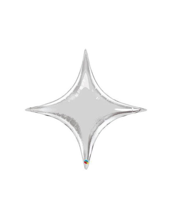 Star Point Baloon Silver Starpoint Foil Mylar Balloon