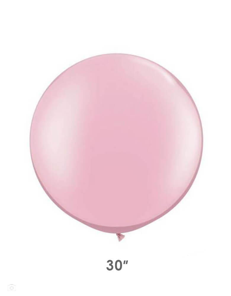Qualatex Balloons - Jumbo Round 30" Pearl Pink Latex Balloon. This jumbo 30" round latex balloon is perfect for making a stunning balloon cloud at a larger scale.
