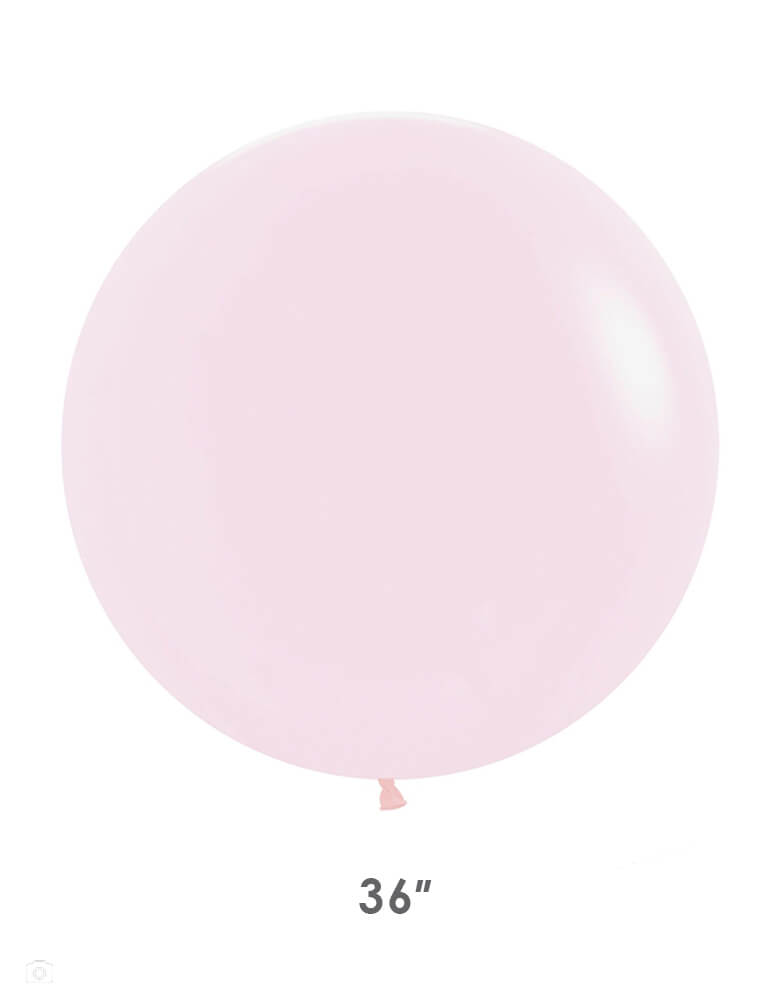 Betallic balloons Jumbo Round 36" Pastel Matte Pink Latex Balloon. This jumbo 36" round latex balloon is perfect for making a stunning balloon cloud at a larger scale. Or simply decorate it with tassels, ribbon, or fringe to create a WOW effect!