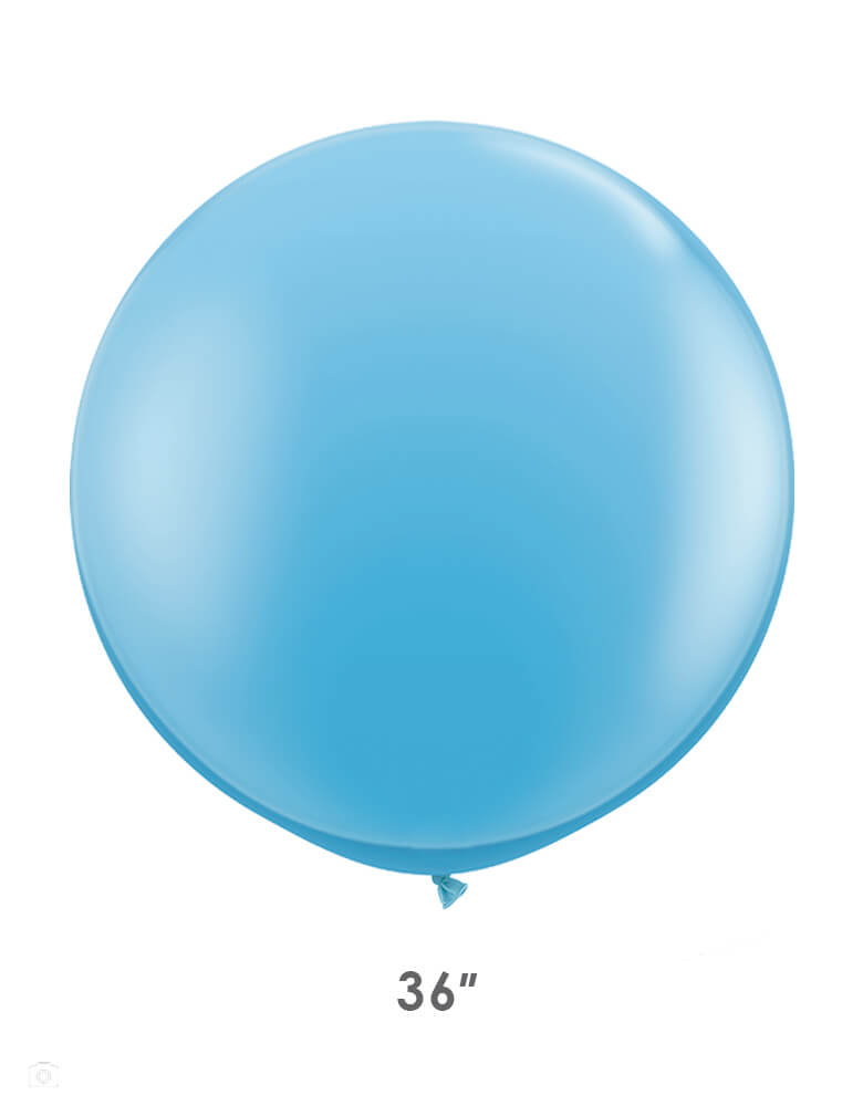 Qualatex Balloons - Jumbo Round 36" Pale Blue Latex Balloon. This jumbo 36" round latex balloon is perfect for making a stunning balloon cloud at a larger scale.