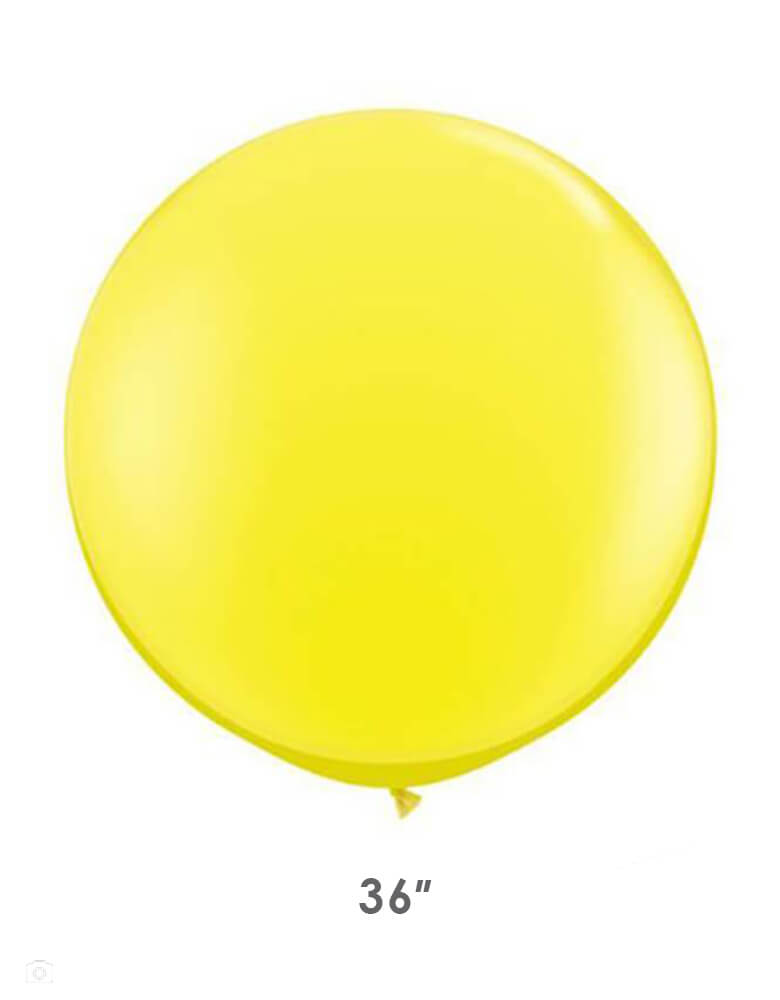 Qualatex balloons - Jumbo Round 36" Yellow Latex Balloon