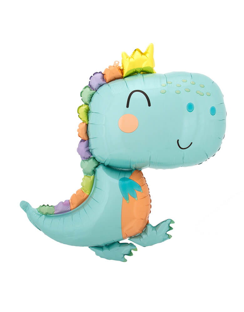 Anagram Balloons - 41555 Babysaurus SuperShape™ XL® P35. This cute babysaurus shaped foil balloon is perfect for a dinosaur themed first birthday! 