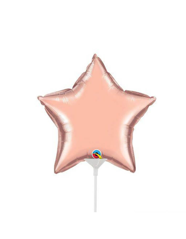 Qualatex Balloons - 9″ Mini Star Shaped Foil Balloon in  Pearl Pink color