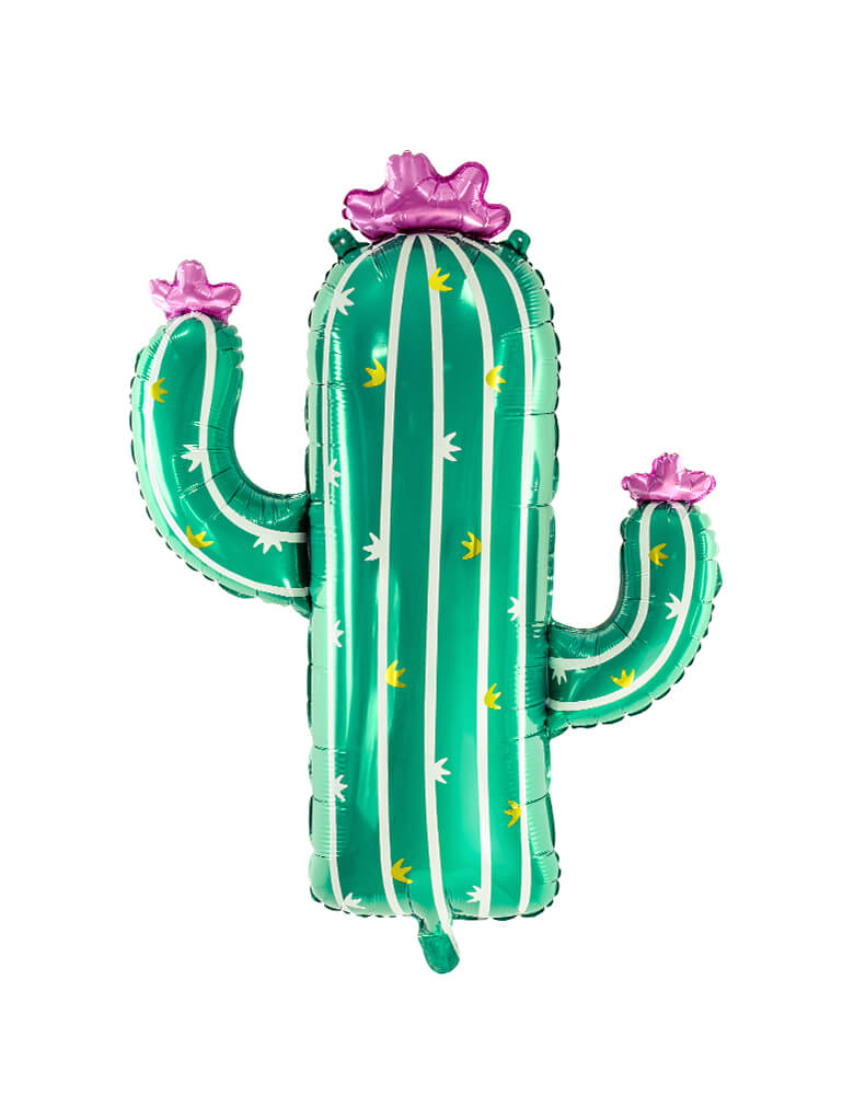 Party Deco 32 inches Adorable-Cactus-Foil-Mylar-Balloon for a cute fiesta party